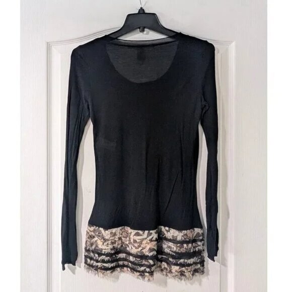 DVF | Women's Akira tunic length top with silk ruffle bottom - Picture 2 of 8